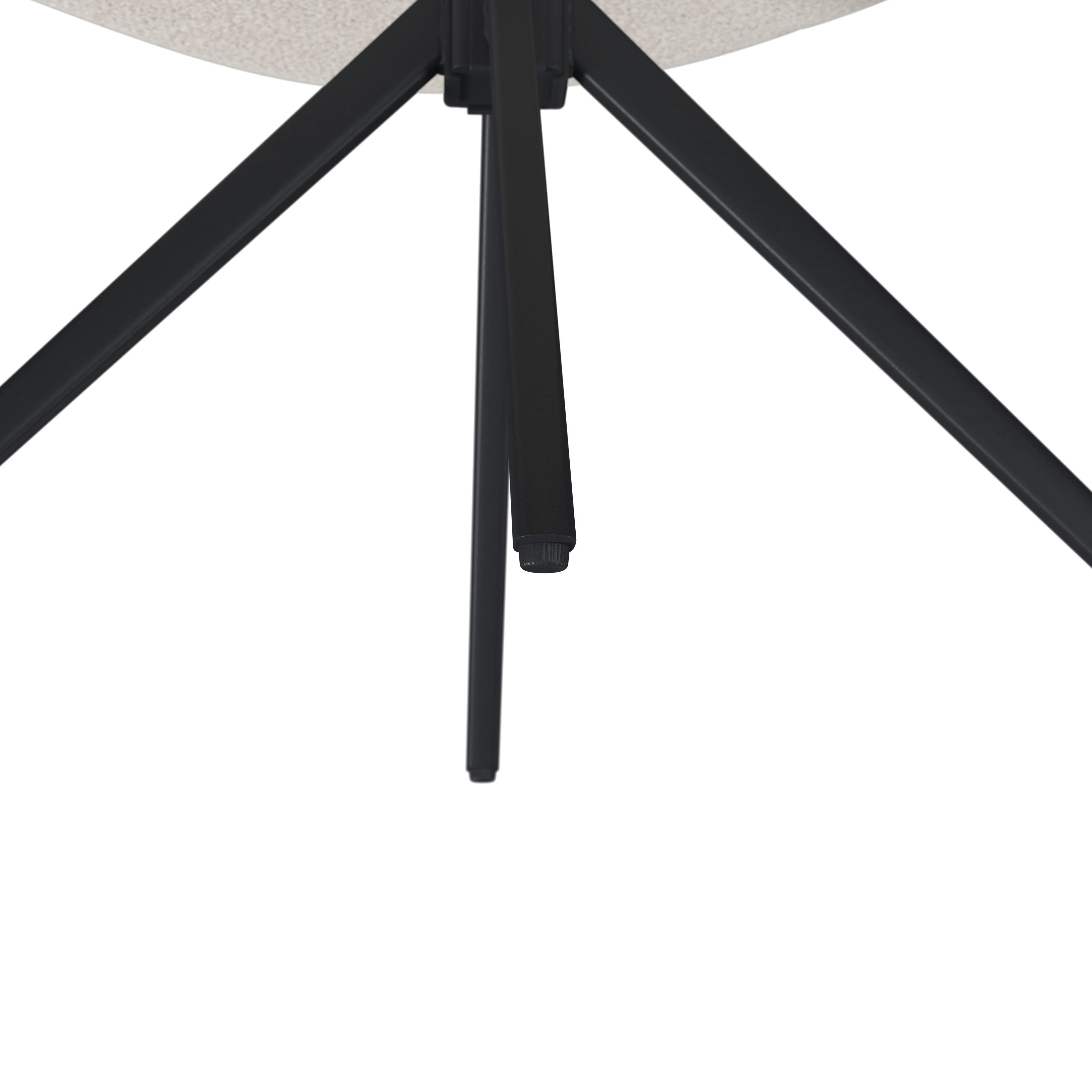 STOL MED ARMSTÖD KARO - svart/cremefärgad, Modern, metall/textil (58/88/65cm) - Bessagi Home