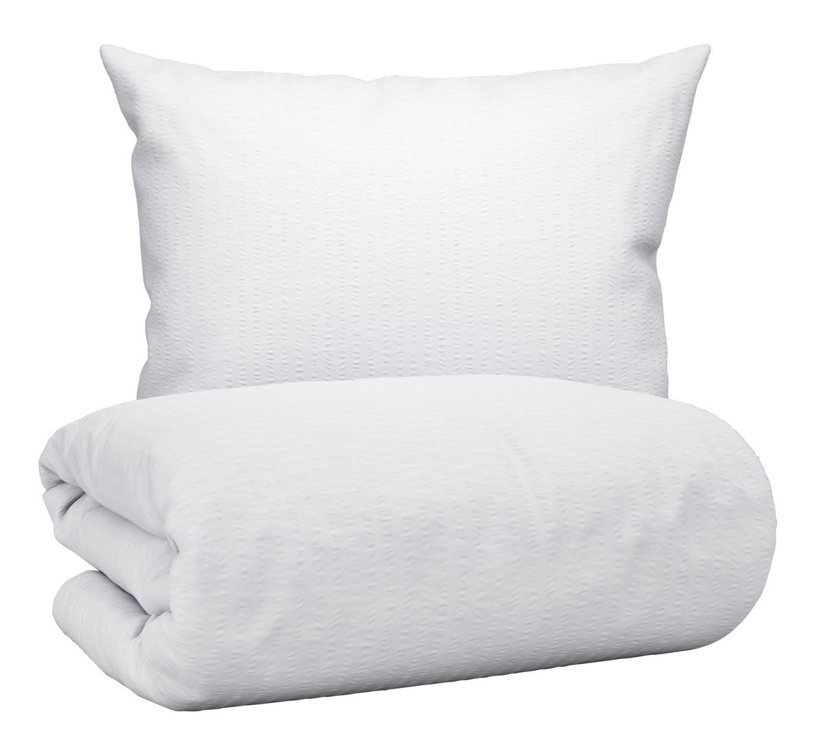 LINGE DE LIT GISELA - blanc, textile (160/210cm) - Modern Living
