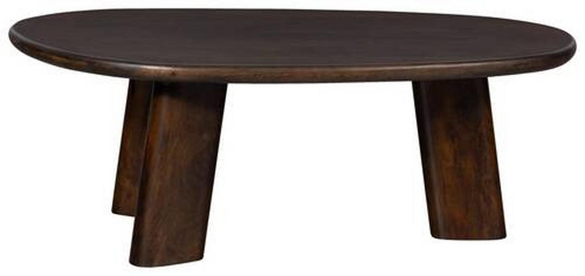 Couchtisch Roundly Holz - Walnussfarben, Design, Holz (110/60/40cm) - Livetastic