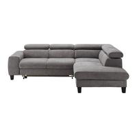 Sedežna Garnitura Malibu, Z Ležiščem - temno siva, Moderno, tekstil/les (249/72/207cm) - Bessagi Home