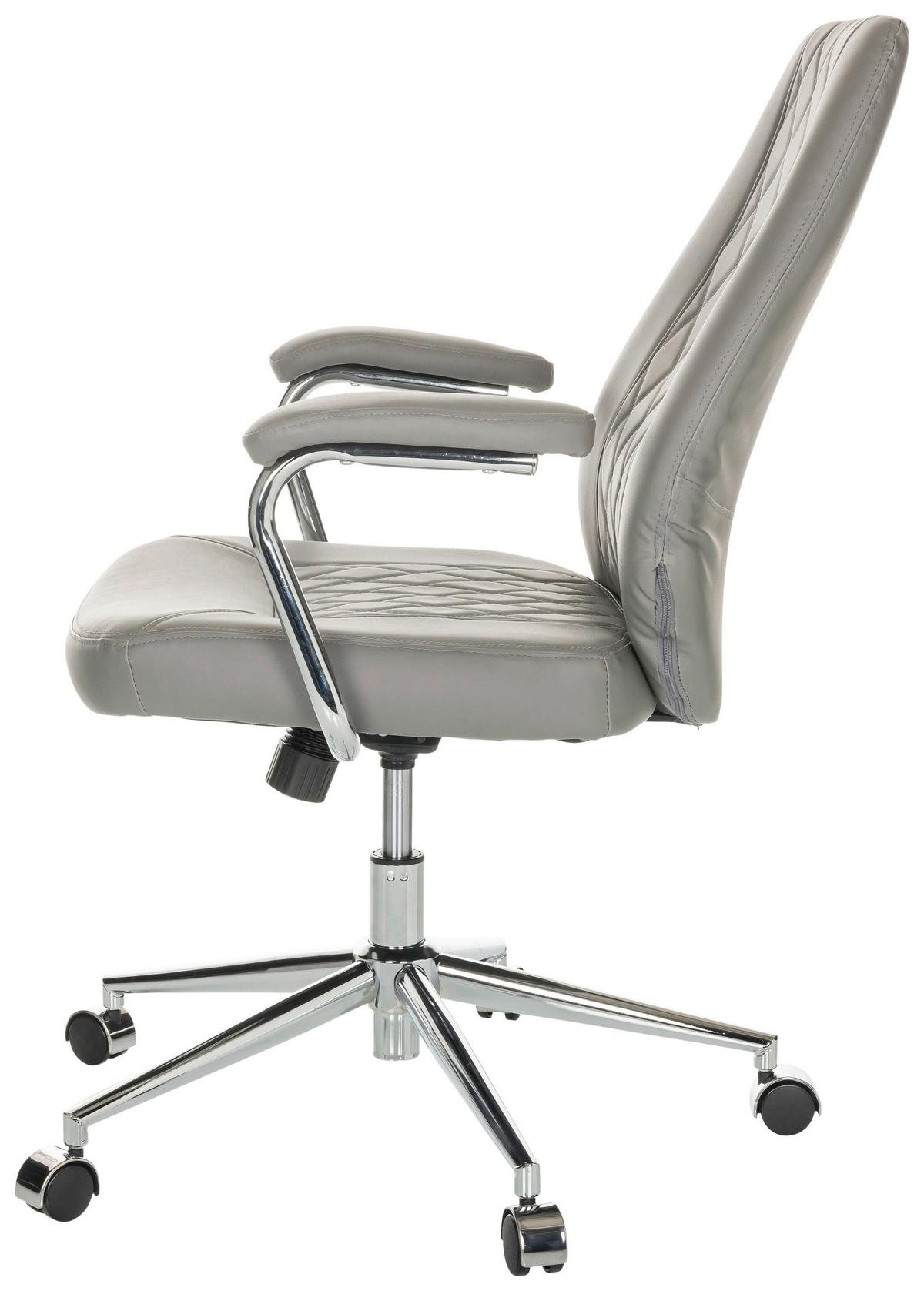 Pisarniški Stol Theo I, Siva - siva, Basics, kovina/umetna masa (68/96-103/68cm) - MID.YOU