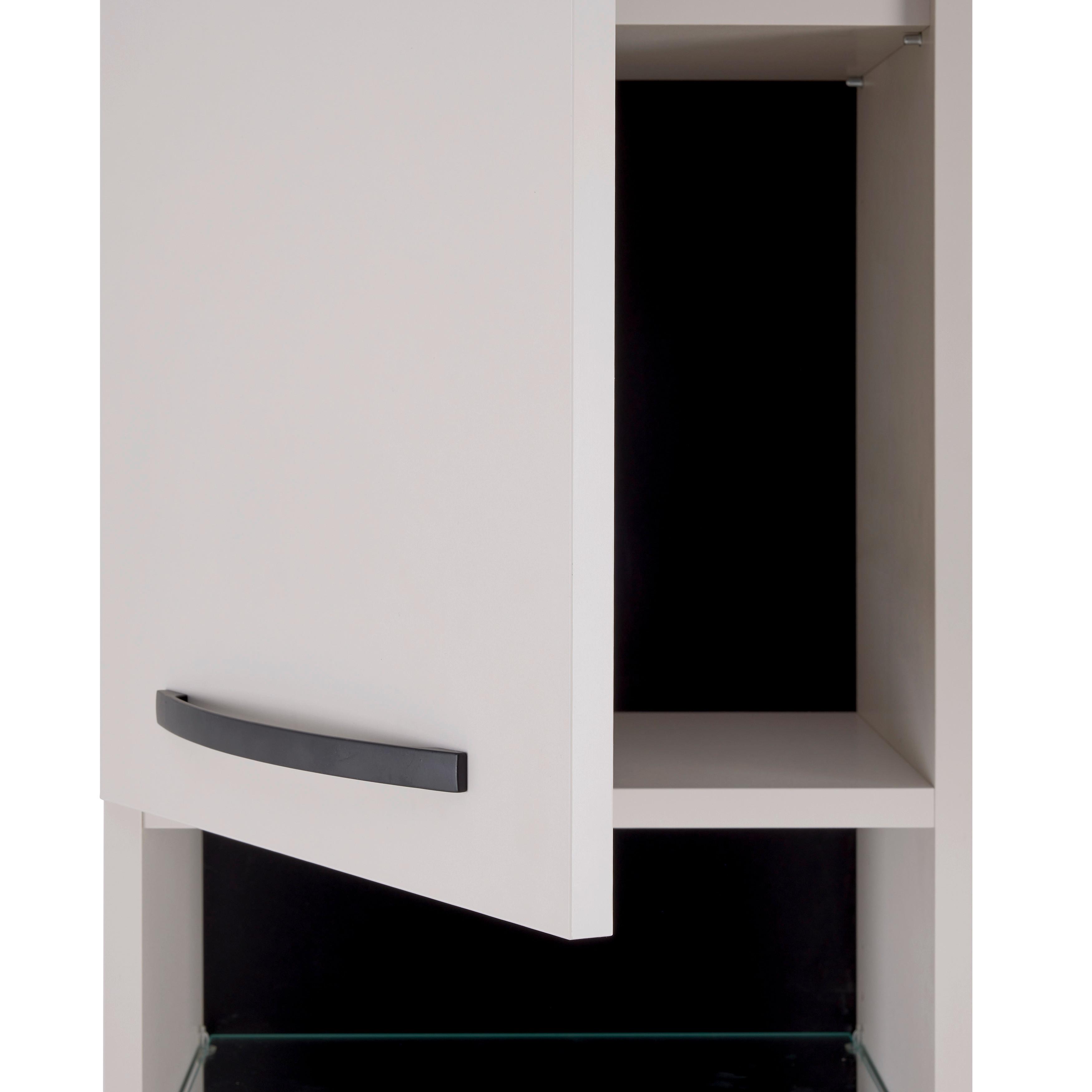 HÖGSKÅP FLORENZ -EXKLUSIV- - svart, Modern, metall/trämaterial (40/180/190/35cm) - Mömax