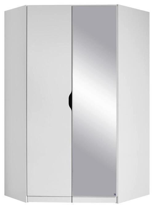 Kutni Ormar Freising - bijela/prozirno, Moderno, drvni materijal (117/197/104cm) - Modern Living