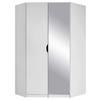 Kutni Ormar Freising - bijela/prozirno, Moderno, drvni materijal (117/197/104cm) - Modern Living
