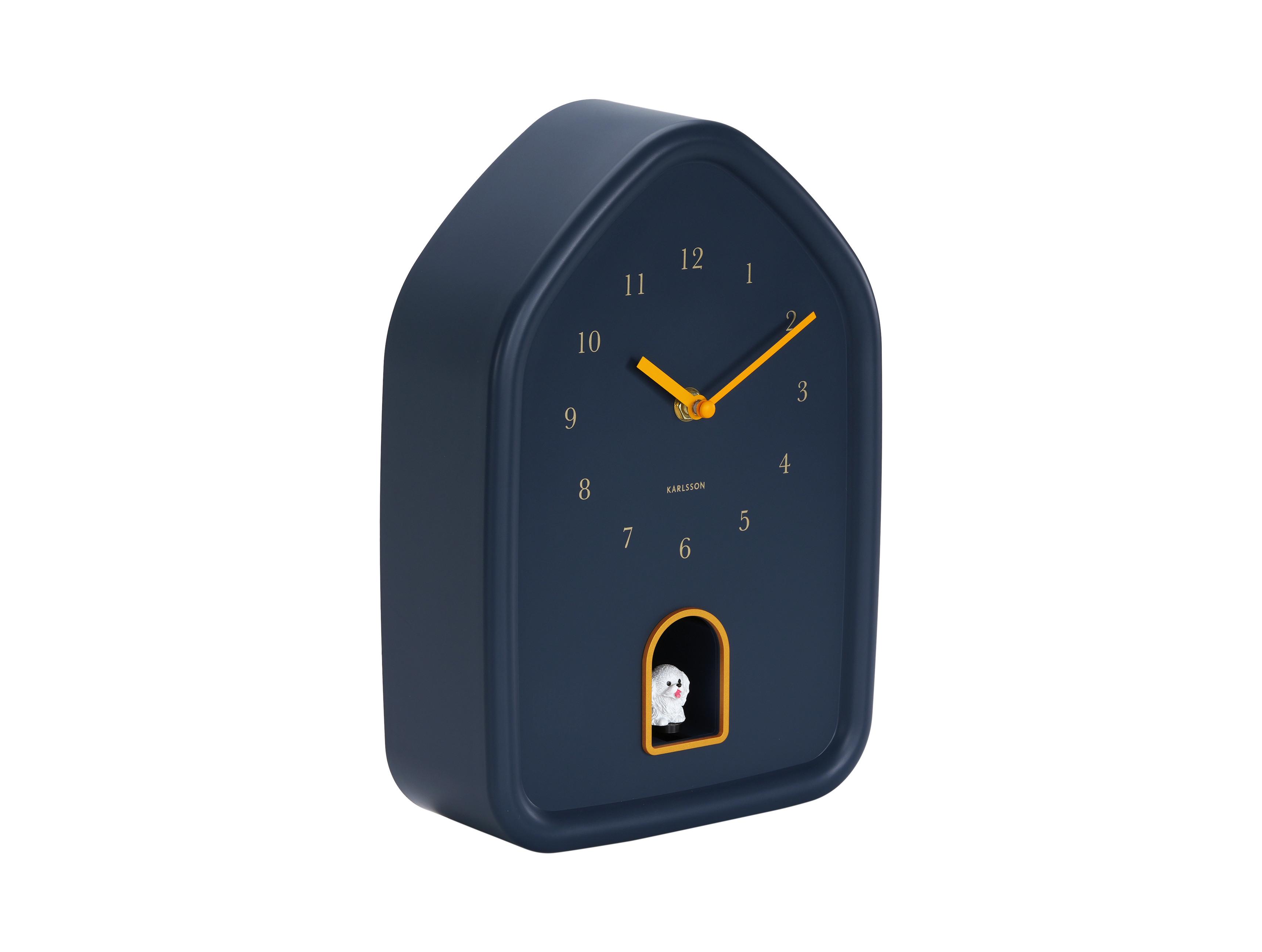 ZEGAR ŚCIENNY MODERN DOGGY - niebieski, Basics, tworzywo sztuczne (20/29.1cm) - Karlsson