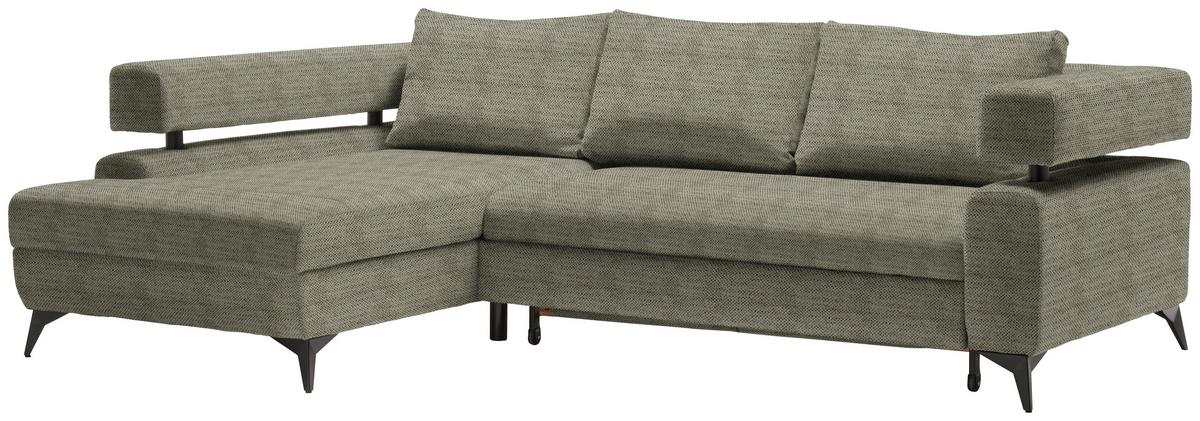 Kutna Garnitura Rosalie - maslinasto zelena/crna, Konvencionalno, tekstil/metal (184/265cm) - Modern Living