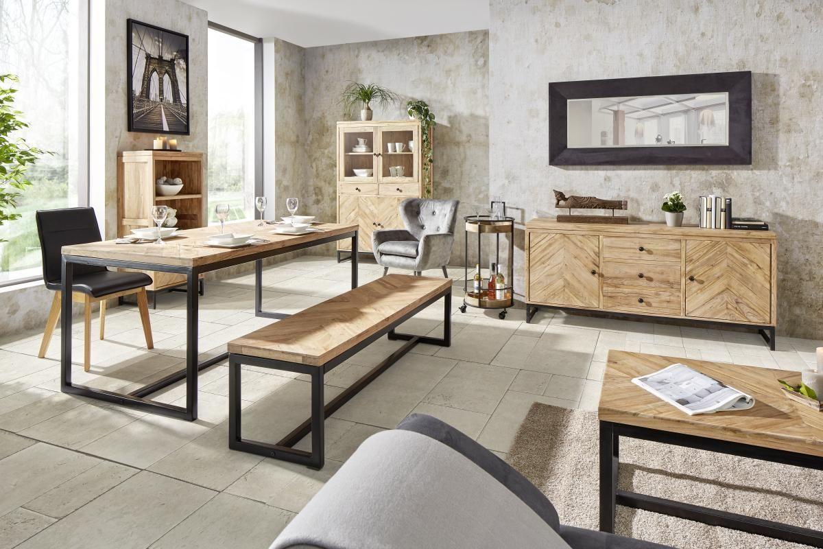 Servirni Voziček Justus - črna/naravne barve, Trendi, kovina/les (40,5/89cm) - Premium Living