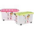 Aufbewahrungsbox Kiddys Pink/transparent - Pink/Transparent, Kunststoff (60/38/32cm) Aufbewahrungsbox Kiddys Pink/transparent - Pink/Transparent, Kunststoff (60/38/32cm)