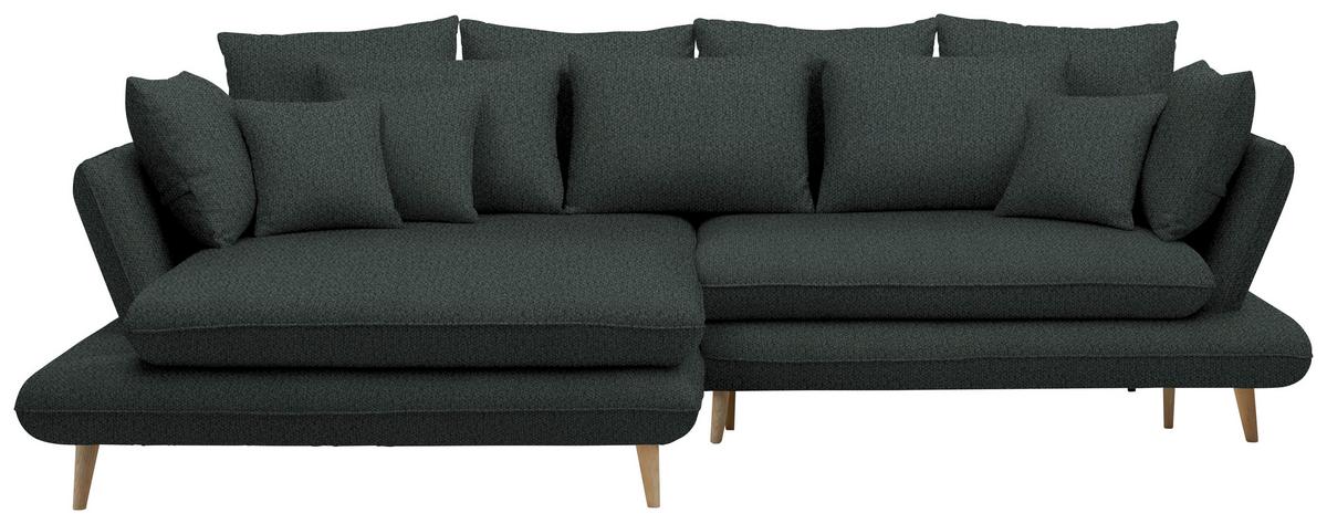 Kutna Garnitura Monte - boje grafita/prirodne boje, Romantično / ladanjski, tekstil/drvo (181/283cm) - Premium Living