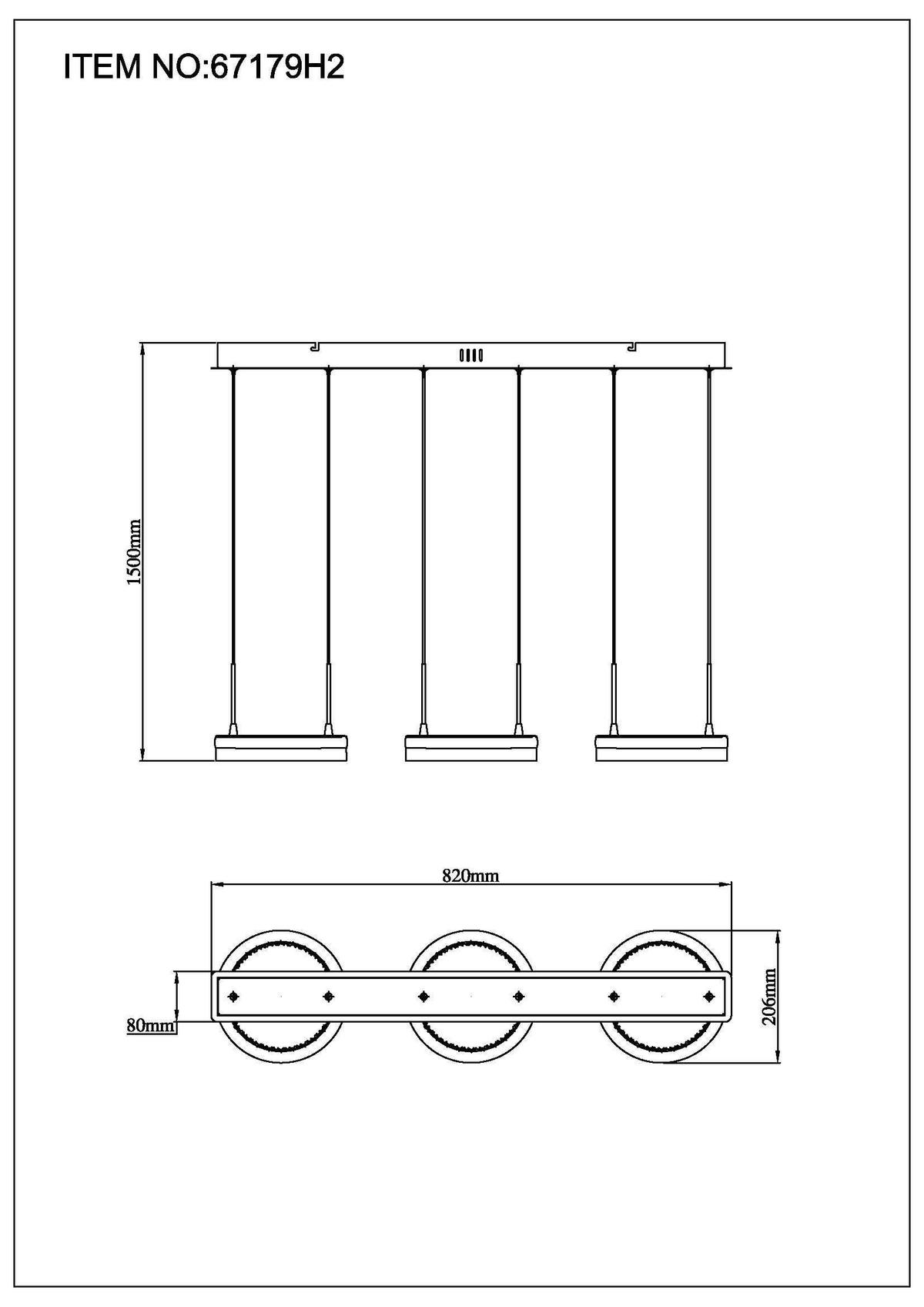 LED-HÄNGELEUCHTE 67179H2 DELLA - Klar/Weiss, Design, Kunststoff/Metall (82/20,6/150cm) - Globo