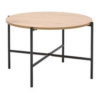 Couchtisch Oslo Eichefarben/Schwarz - Eichefarben/Schwarz, Konventionell, Holzwerkstoff/Metall (60/60/40cm) - Mömax