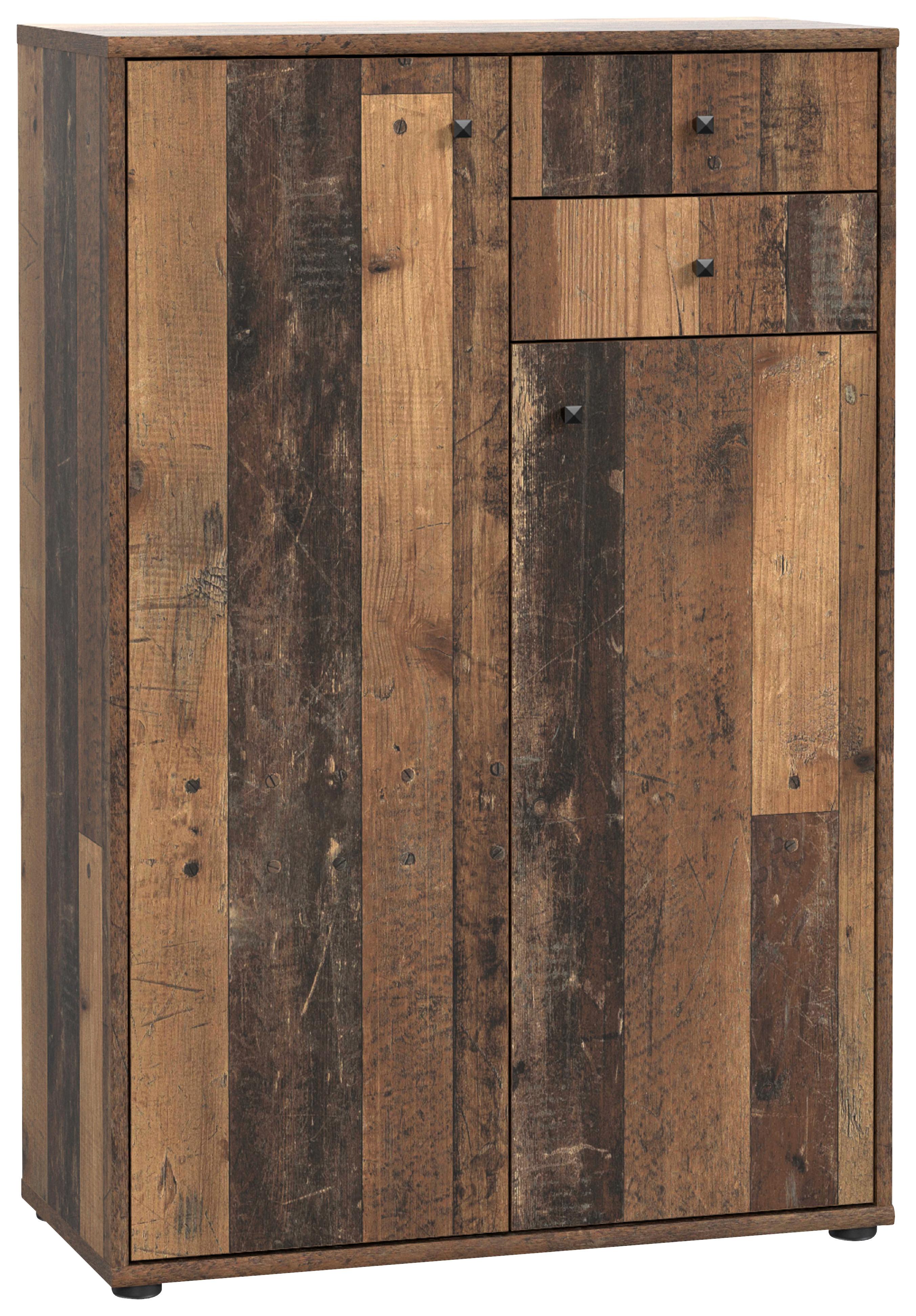 Komoda Tempra 2, Rjava - temno rjava/sivorjava, Design, leseni material (73,7/111,1/34,8cm)