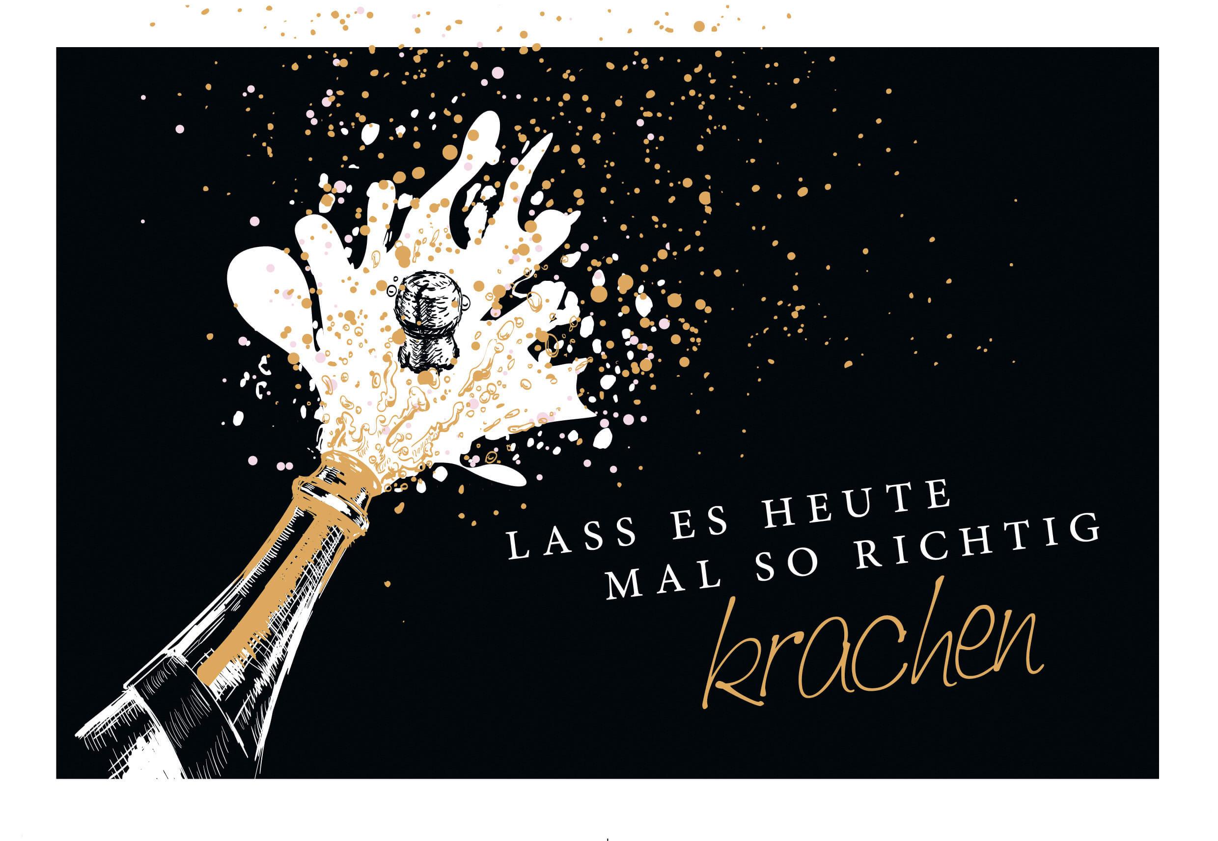 Glückwunschkarte Edelschwarz Multicolor - Basics, Papier (13/9cm)