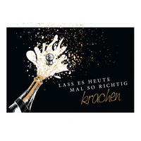 Glückwunschkarte Edelschwarz Multicolor - Basics, Papier (13/9cm)