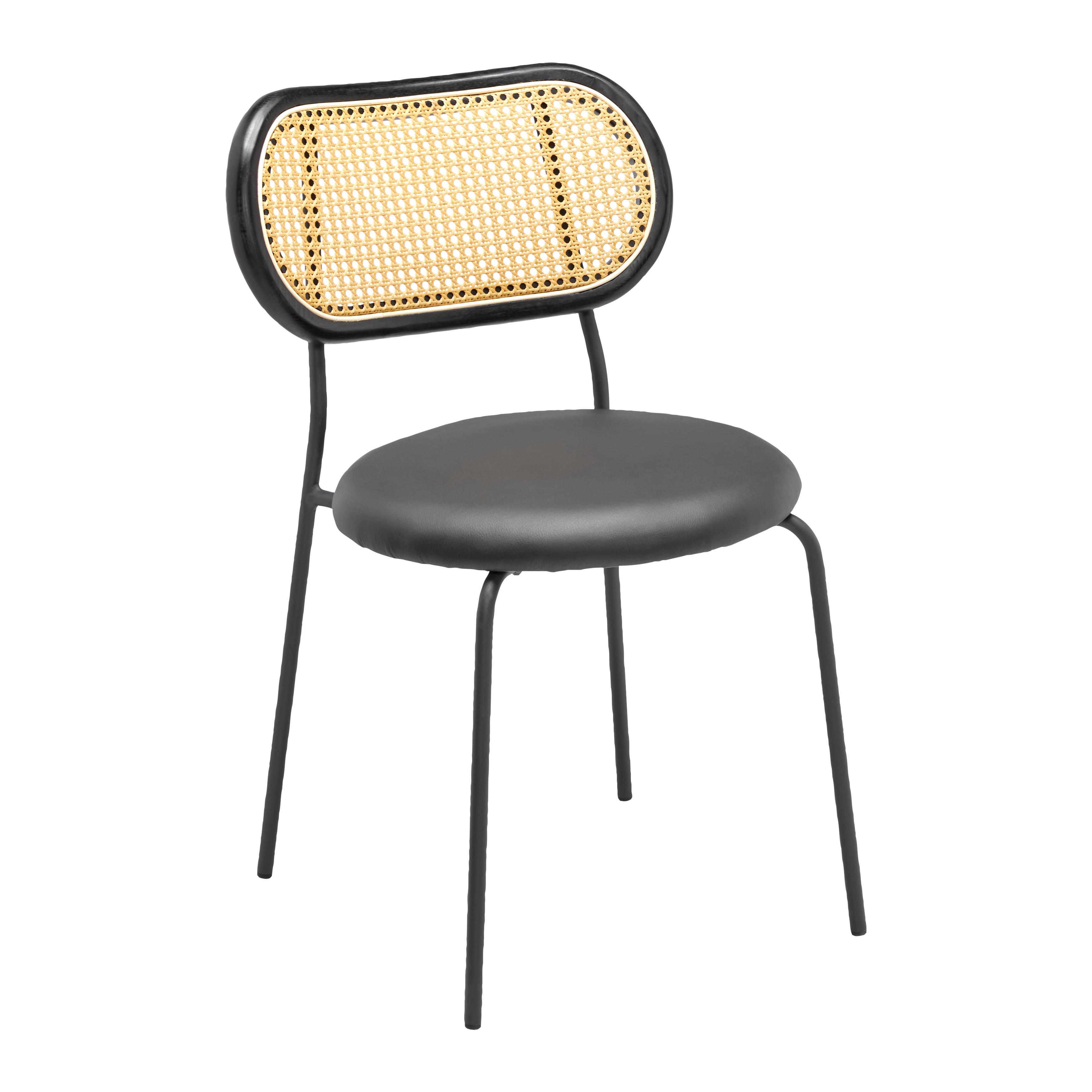 KRZESŁO CASA - czarny, Modern, metal/drewno (42/77/51cm) - Bessagi Home