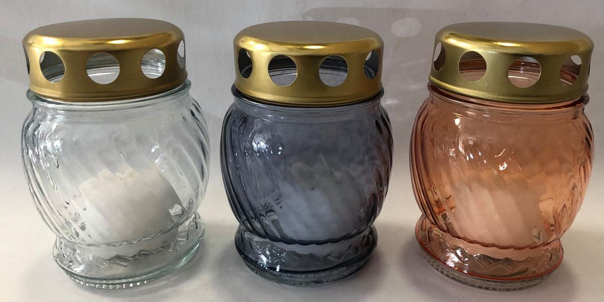 Temetői Mécses Lights - Üveg/fém (7/10cm)