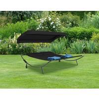 Dvojni Vrtni Ležalnik Bindox, Črna - črna, Basics, kovina/tekstil (130/137/200cm) - Gardenson