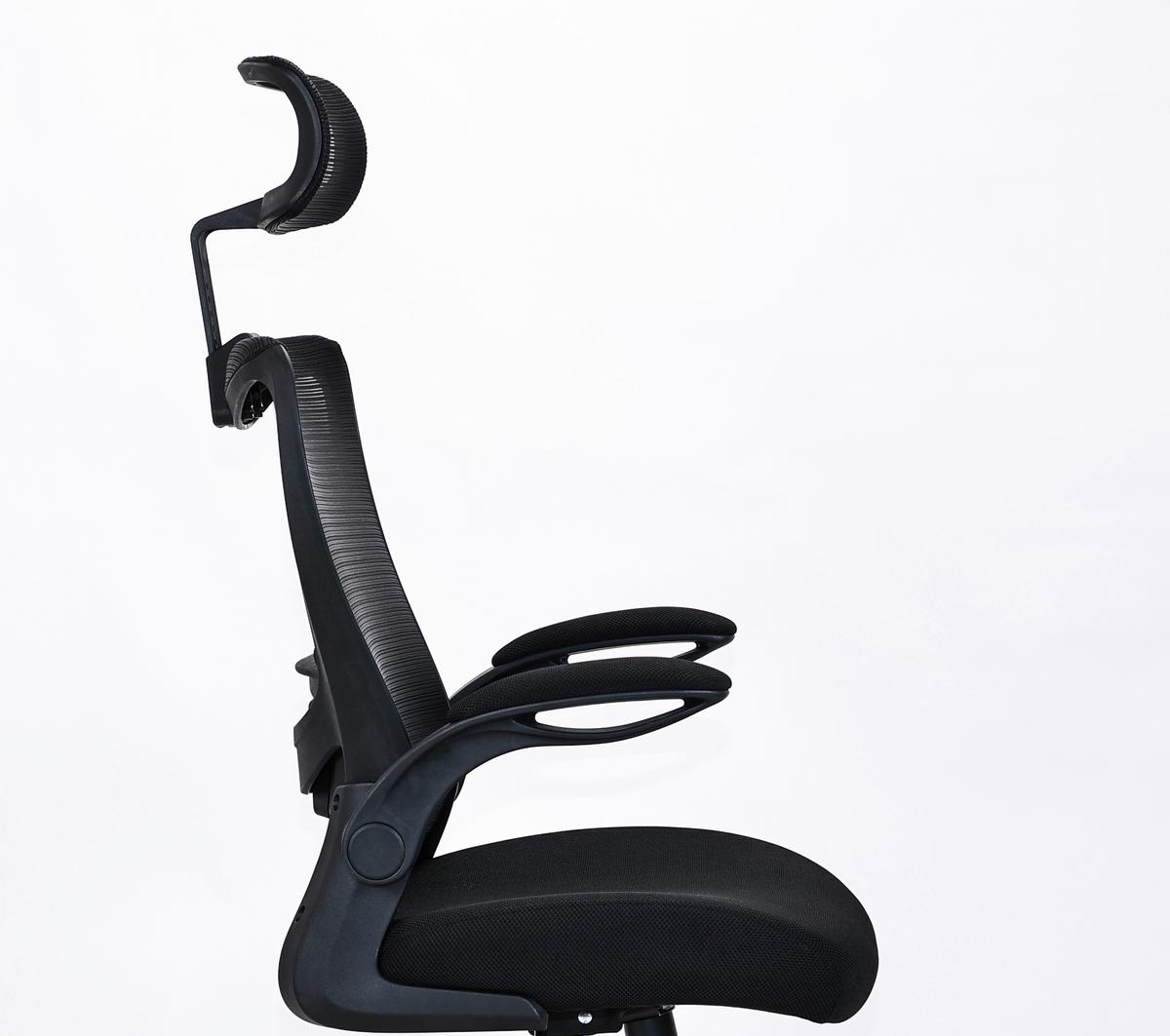 Drehstuhl Tessa Schwarz ca. 62x110-120x62,5cm - Schwarz, Modern, Kunststoff/Textil (62/110-120/62,5cm) - Mömax