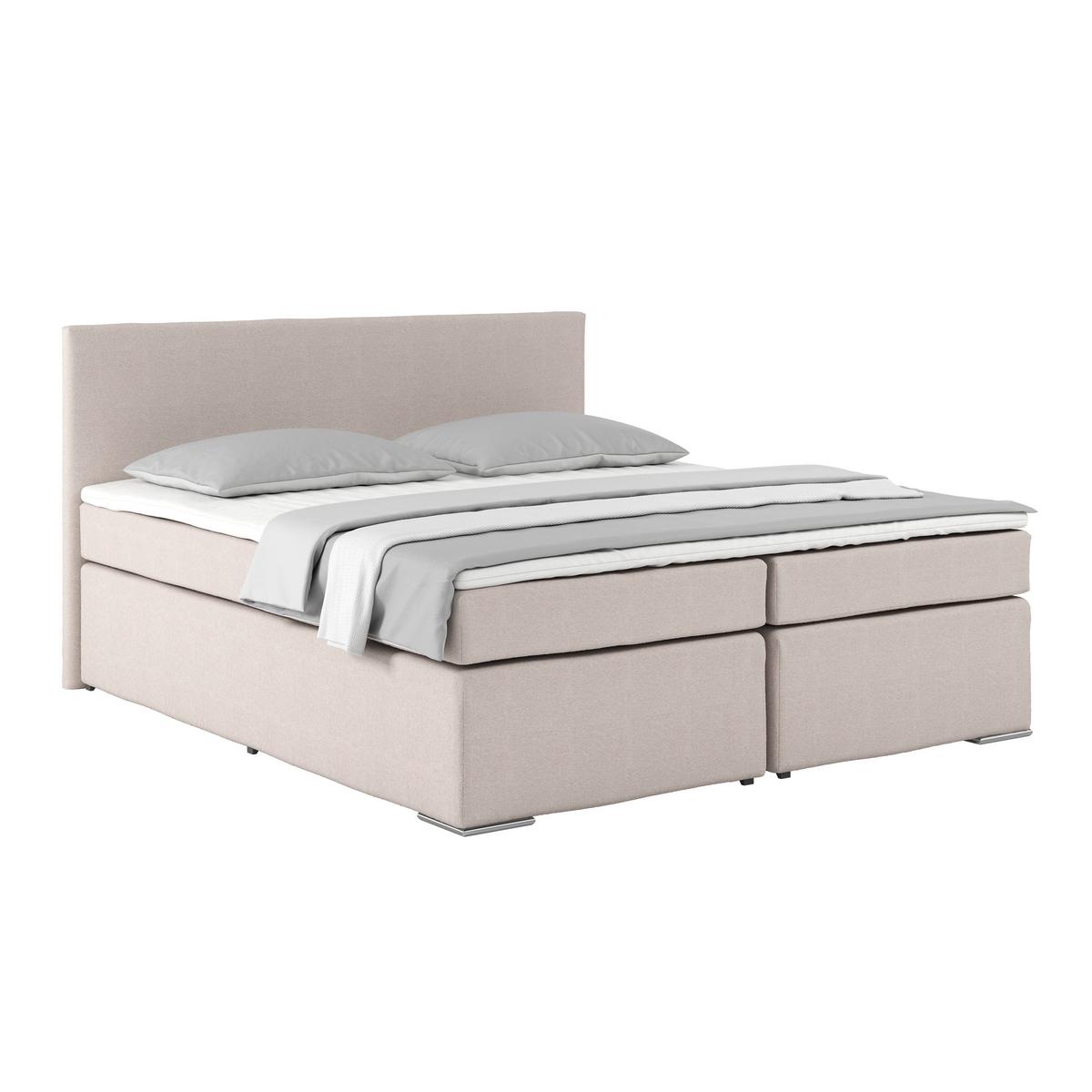 Boxspring Krevet Nero - bež/boje kroma, Konvencionalno, tekstil/metal (180/200cm) - Best Price