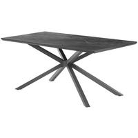 Jedilna Miza James, Temno Siva, 180x90 - temno siva/črna, Trend, kovina/leseni material (180/76/90cm)