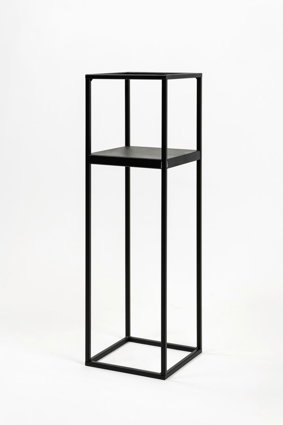 Blumenständer Schwarz - Schwarz, Basics, Metall (19/62/19cm)