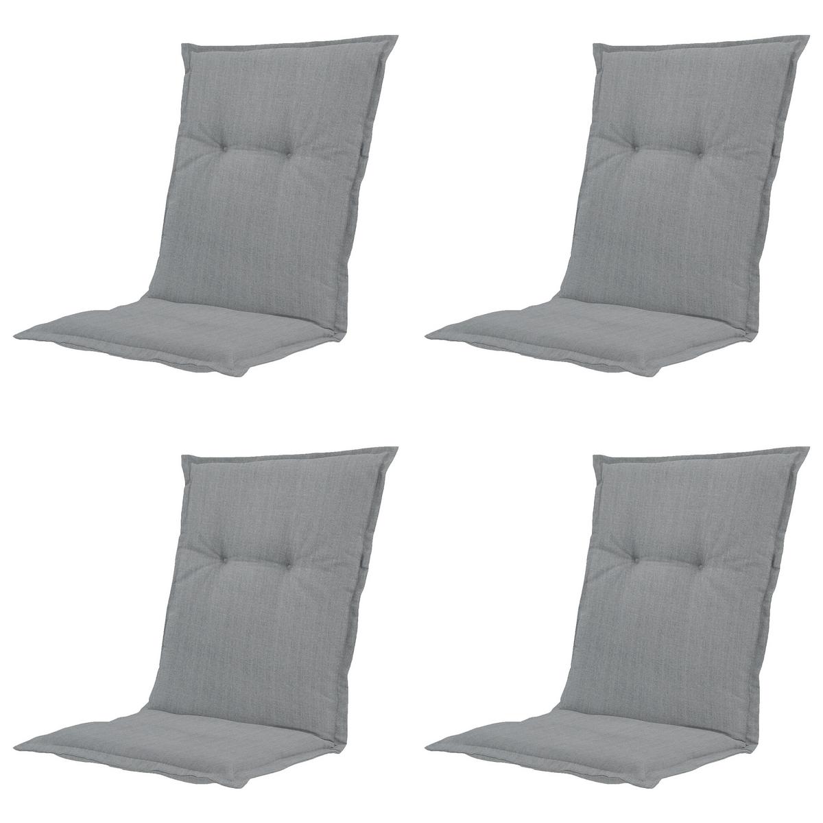 SESSELAUFLAGE BASIC GREY AUFLAGE NIED - Grau, MODERN, Textil (50/2/105cm) - Gardenson