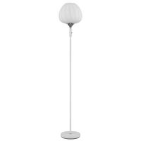 Stehleuchte Maxy Weiß/Chrom max. 40 Watt - Chromfarben/Weiß, KONVENTIONELL, Glas/Metall (29/165cm) - Globo