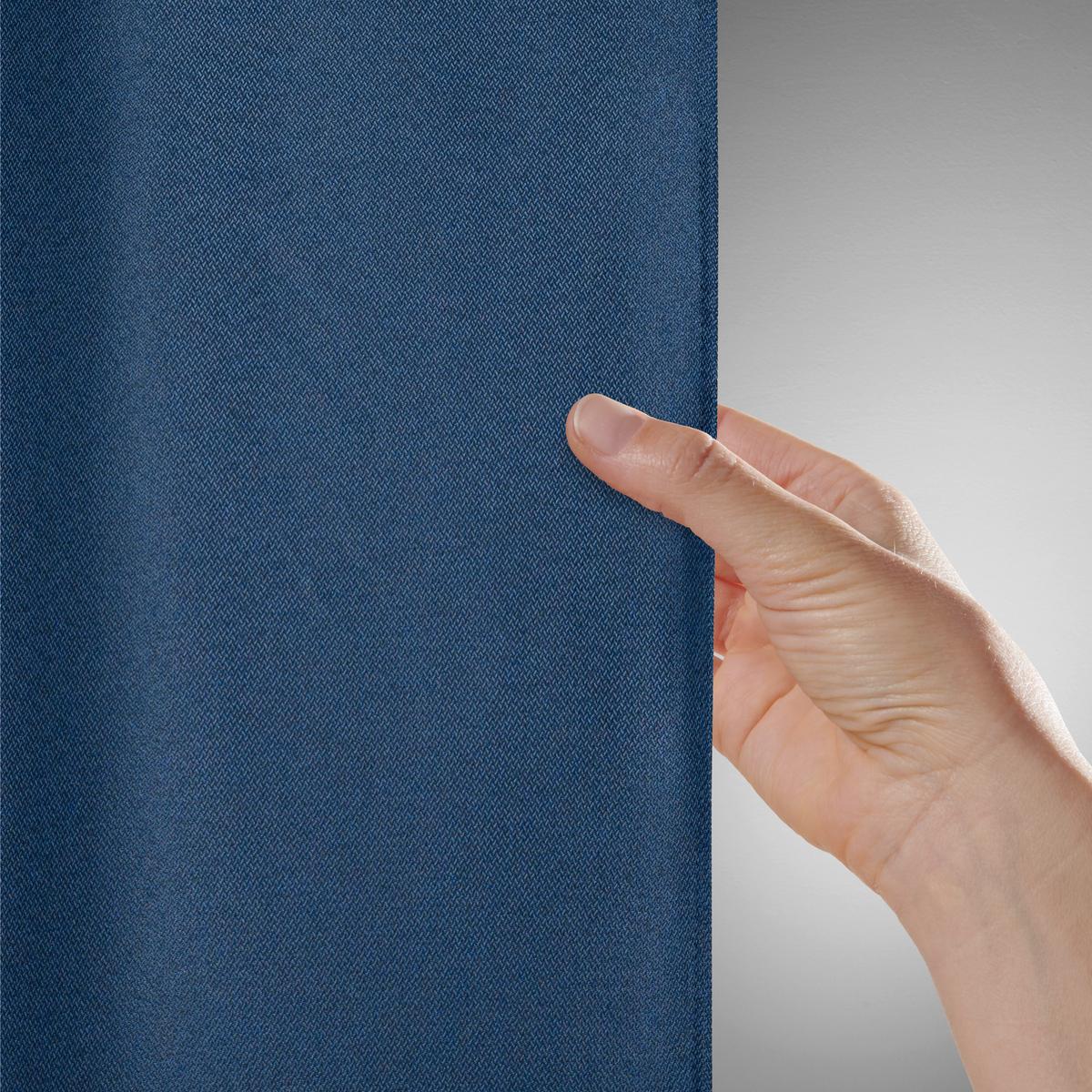 Készfüggöny 2db Andi 140/245 - kék, Konventionell, textil (140/245cm) - Modern Living