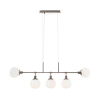 PENDELLEUCHTE ERICH - Weiss/Nickelfarben, Trend, Glas/Metall (120/15/37.3cm) - MAYTONI