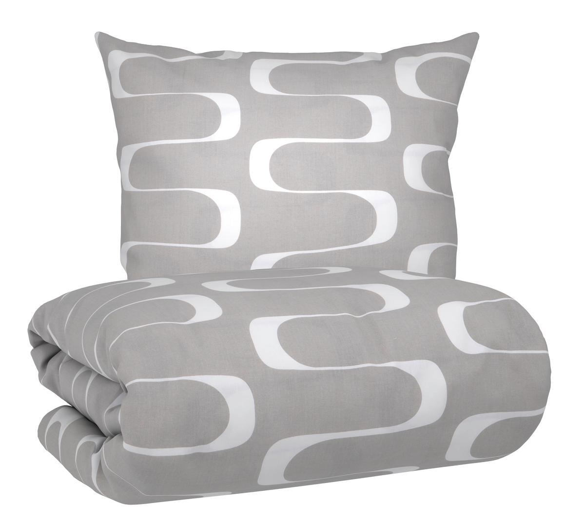 Bettwäsche Tina Wende Grau ca. 135x200cm - Grau, Textil (135/200cm) - Mömax