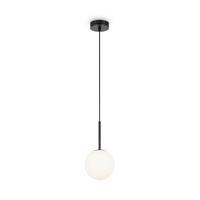 Pendelleuchte Basic Form Schwarz max. 40 Watt - Schwarz/Weiß, Trend, Glas/Metall (15/180cm) - MAYTONI