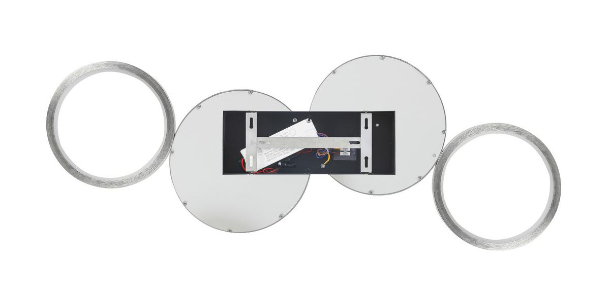 LAMPA SUFITOWA LED C13989L - kolor aluminiowy, Design, tworzywo sztuczne/metal (91/34/6cm) - Novel