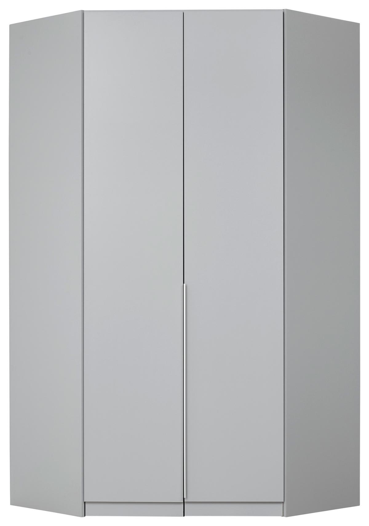 Dulap pe colț ALABAMA - gri deschis, Modern, material pe bază de lemn (117/229/117cm)