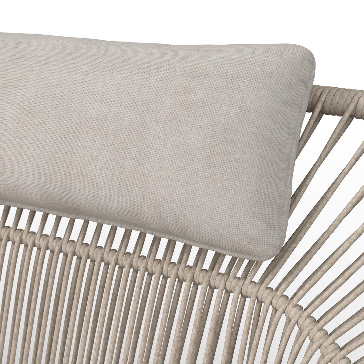 Gartenbank Treviso Beige/Hellgrau/Weiß - Beige/Hellgrau, MODERN, Kunststoff/Textil (178,5/73/73cm) - Mömax