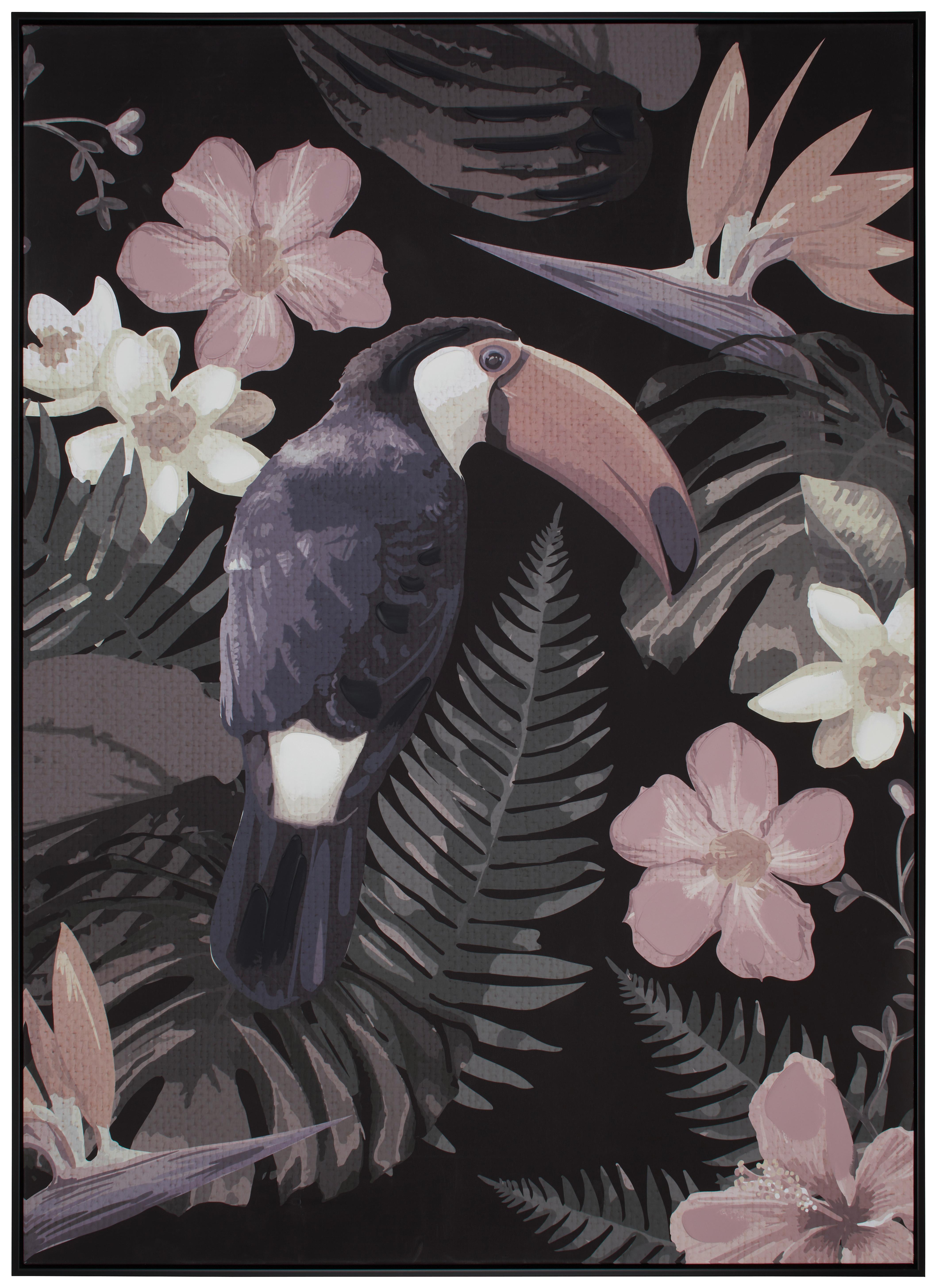 Keilrahmenbild Denise DENISE - Pink/Schwarz, Holz/Kunststoff (100/140cm) - Modern Living