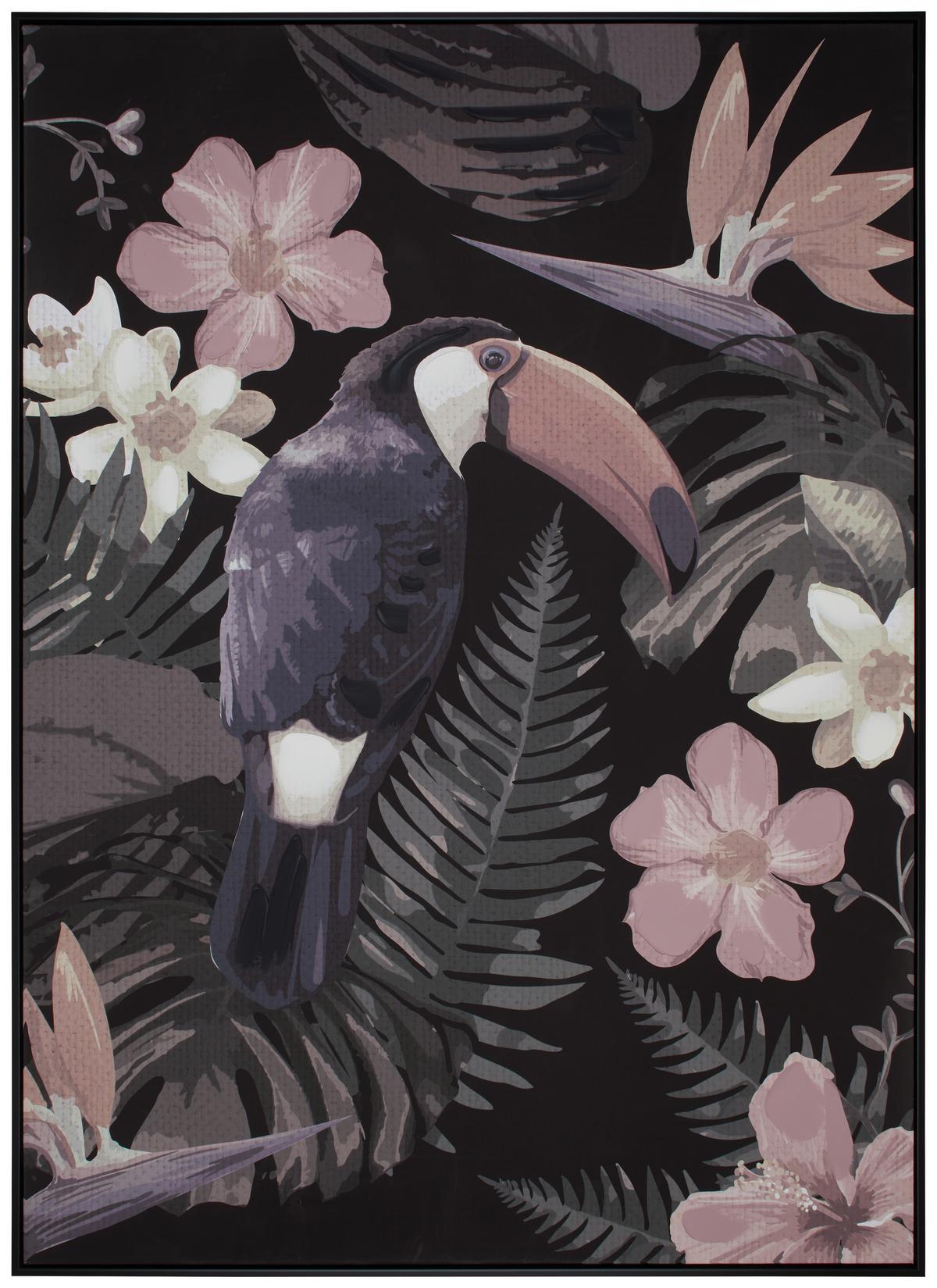 Keilrahmenbild Denise DENISE - Pink/Schwarz, Holz/Kunststoff (100/140cm) - Modern Living