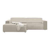 Wohnlandschaft Loft Beige - Beige/Schwarz, MODERN, Textil/Metall (172/75/265cm) - Mömax