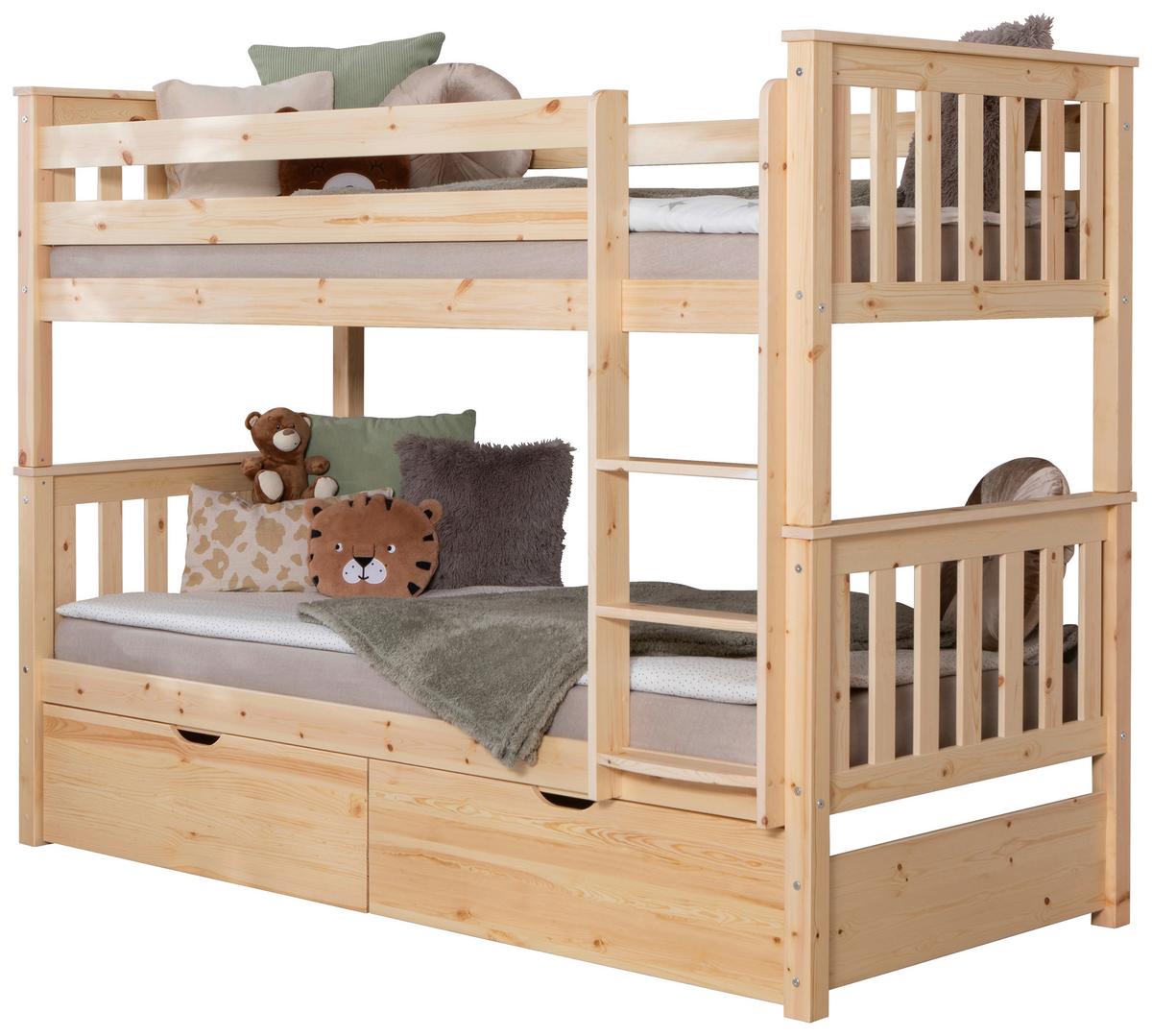 Pograd Sammy, Pravi Les, 90x200cm - naravne barve, Moderno, les (90/200cm) - MID.YOU