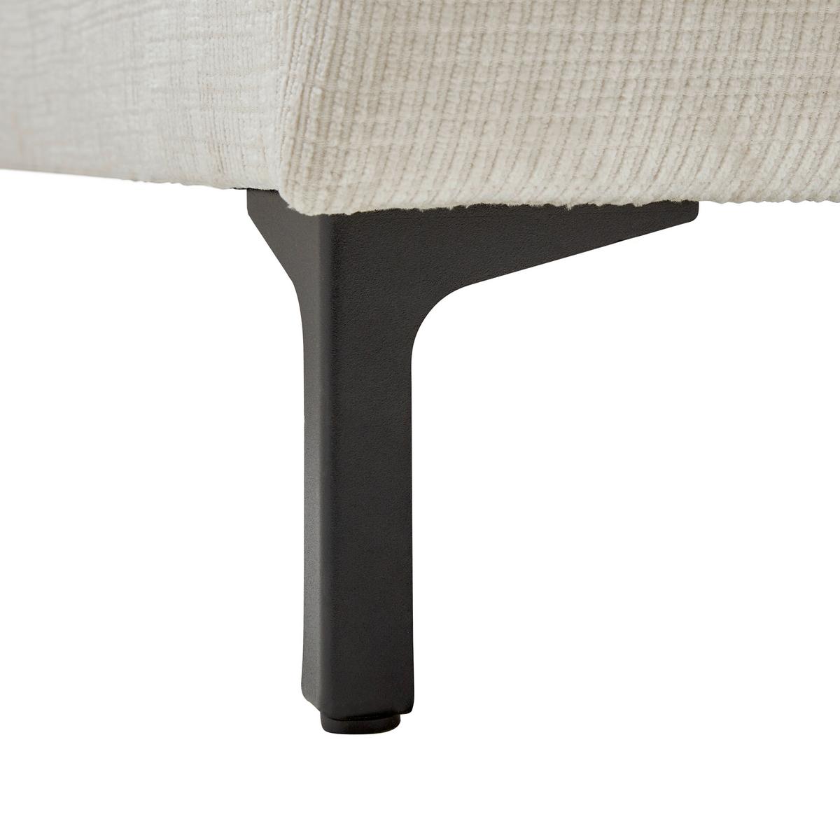 Ecksofa Integra Beige - Beige/Schwarz, Textil/Metall (294/81-93/170cm) - Mömax