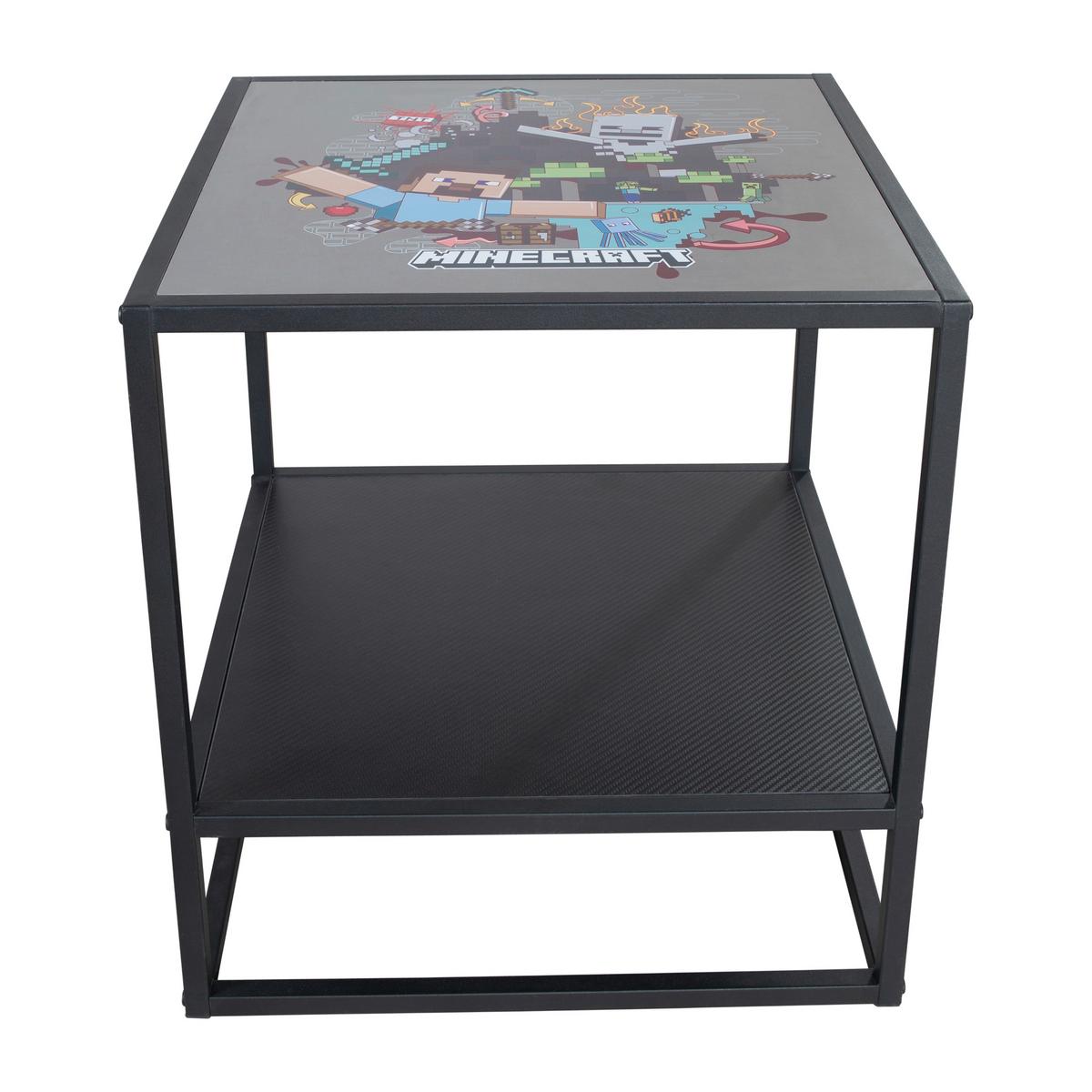 Beistelltisch Minecraft ca. 45x45x48 cm Schwarz - Schwarz, MODERN, Holzwerkstoff/Metall (45/45/48cm) - Minecraft