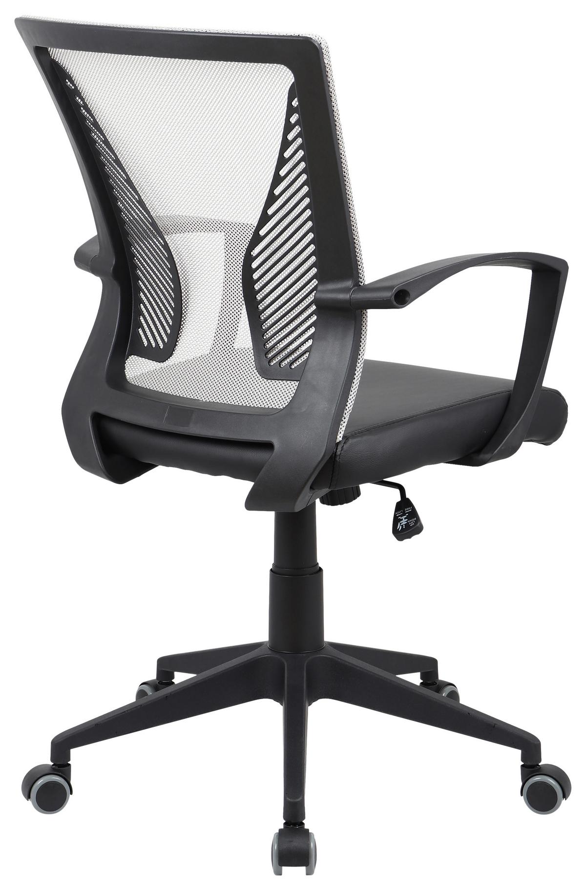 DREHSTUHL OFFILO PU - Schwarz/Grün, Konventionell, Kunststoff/Metall (48/92/46cm)