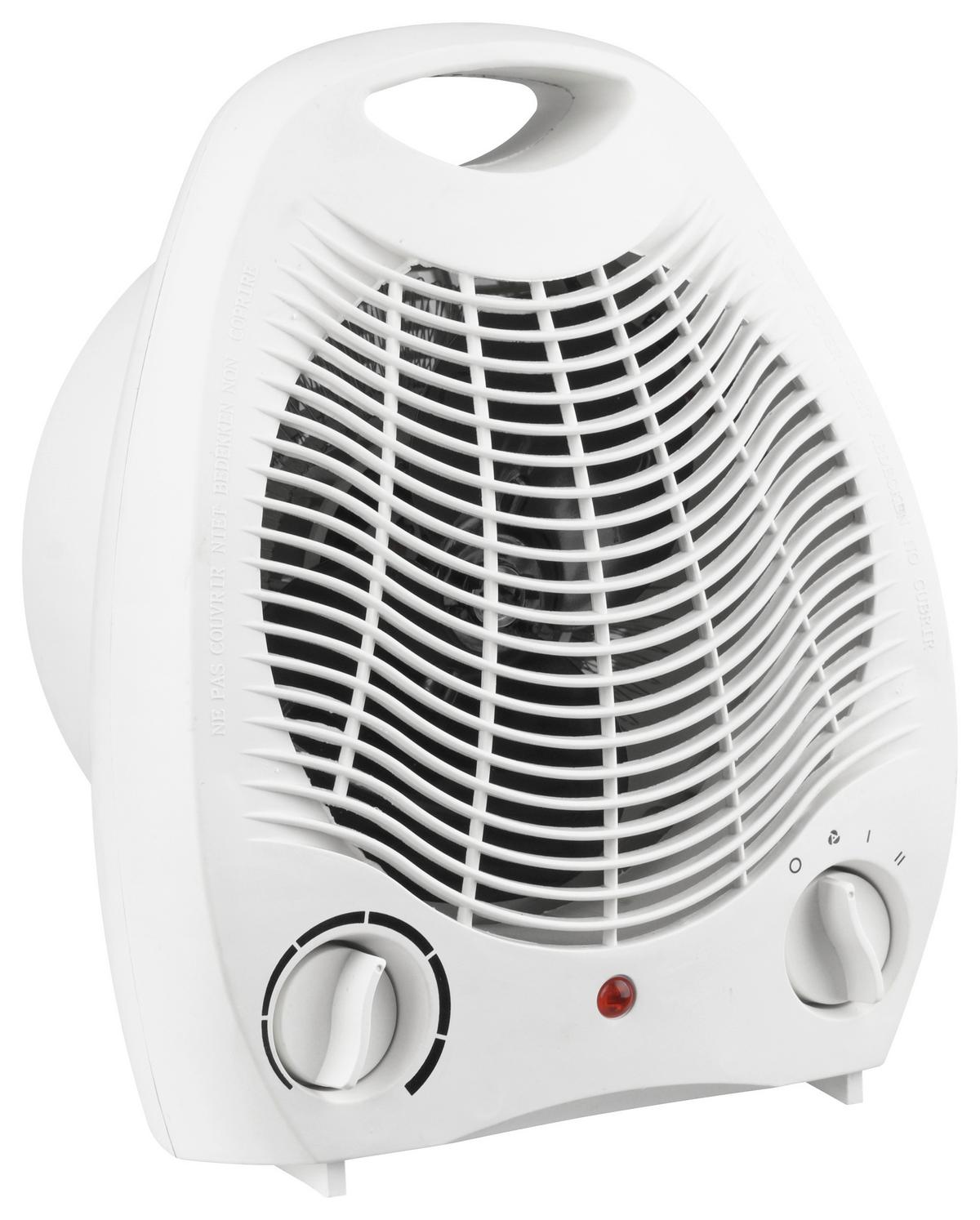 Heizstrahler Worm in Weiß max. 1000/2000 Watt - Weiß, KONVENTIONELL, Kunststoff (22/12,5/26cm) - Insido