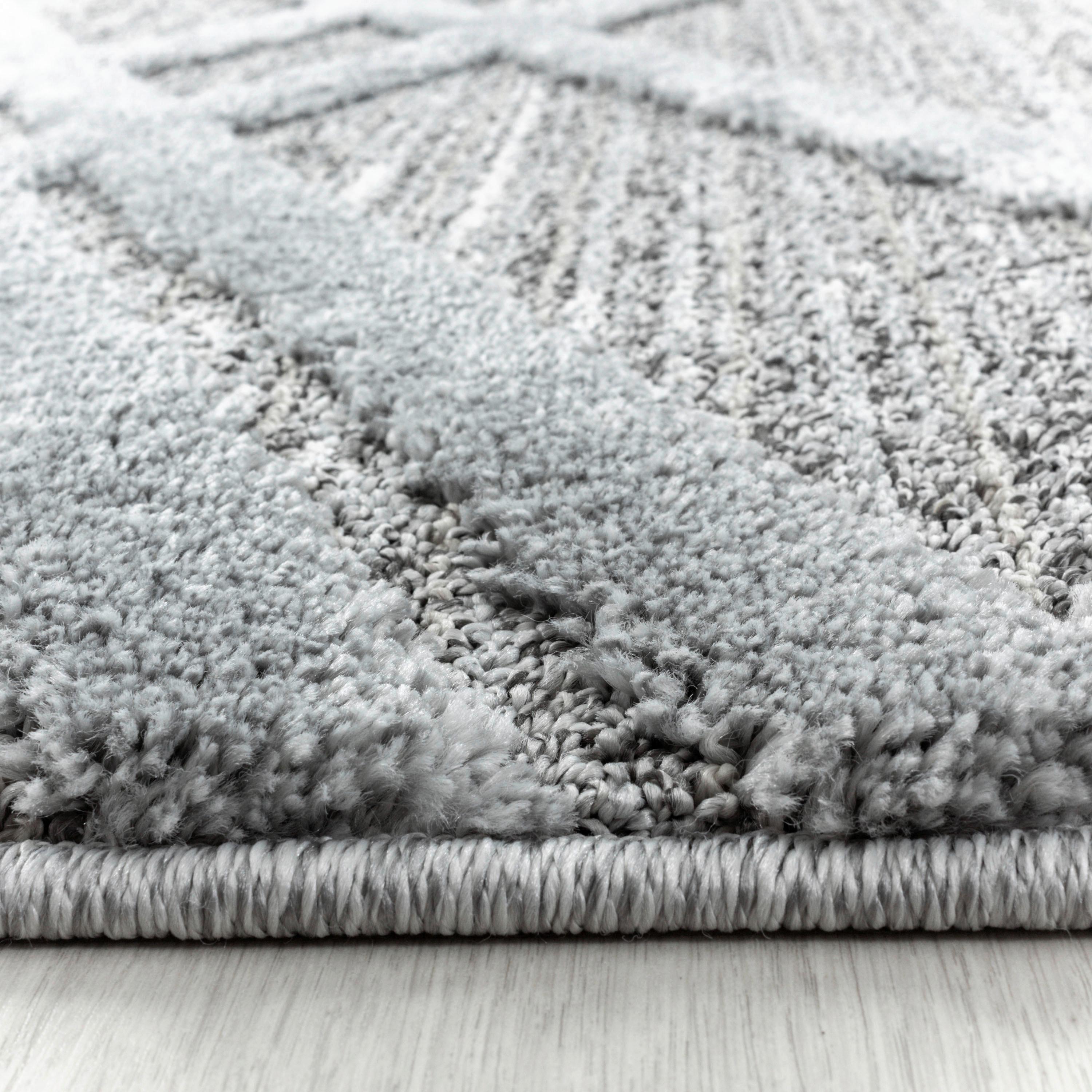 Webteppich Pisa Grau Ø ca. 80cm - Grau, KONVENTIONELL, Textil (80cm)