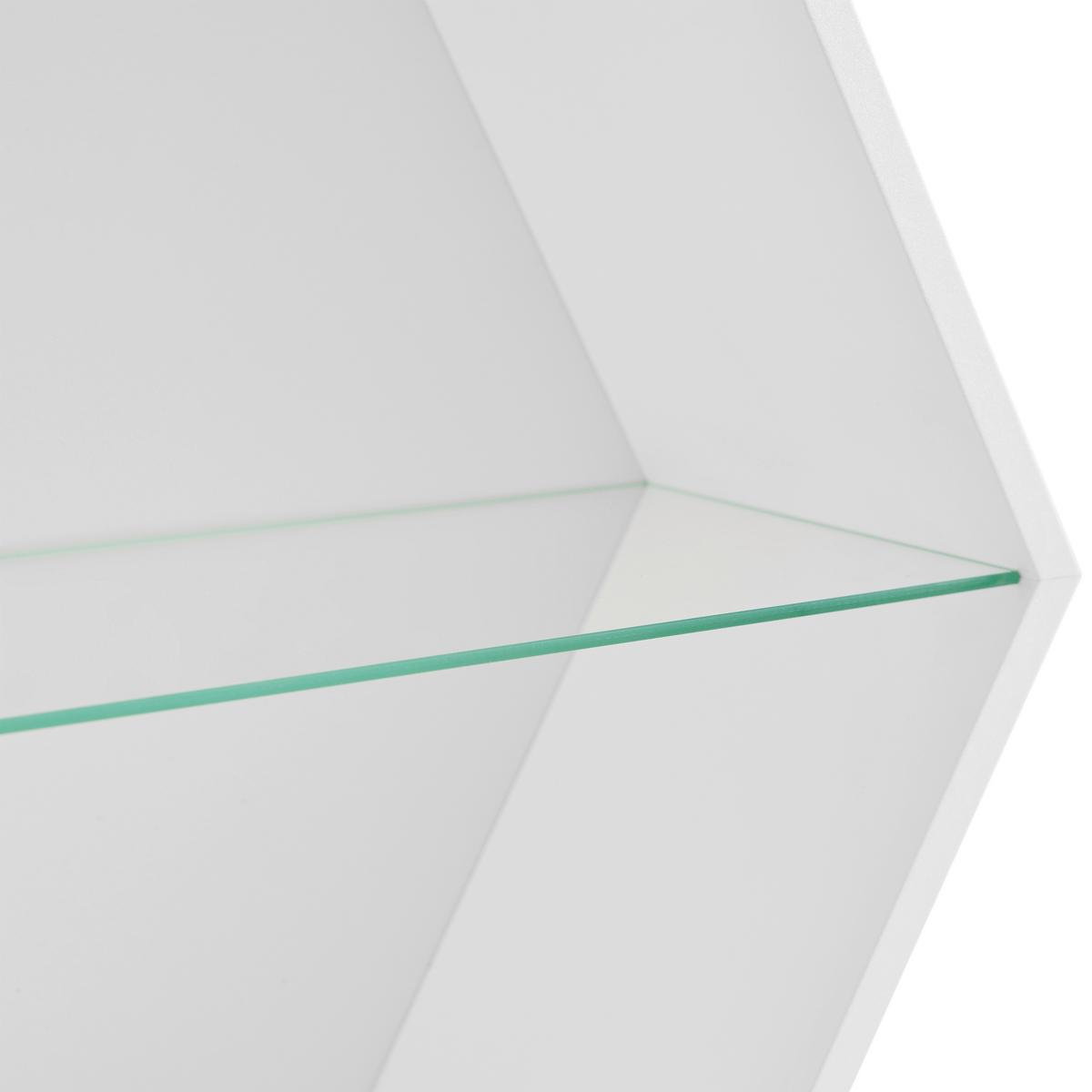 Etajeră de perete EDGE - alb, Modern, material pe bază de lemn (51/44/19cm) - Modern Living