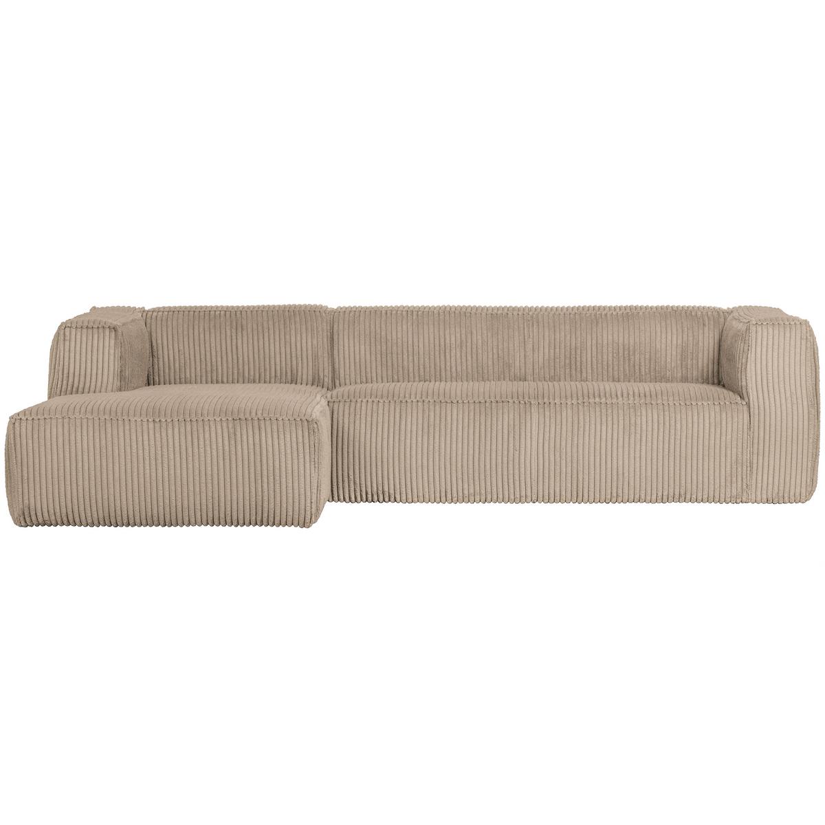 Ecksofa Bean Sandfarben S: 175x305cm - Sandfarben/Schwarz, Design, Kunststoff/Textil (175/305cm) - Livetastic