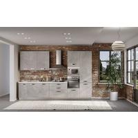 Blok Kuhinja S Aparatima Cemento - siva/boje aluminija, Moderno, drvni materijal/metal (360/240/60cm) - Mömax