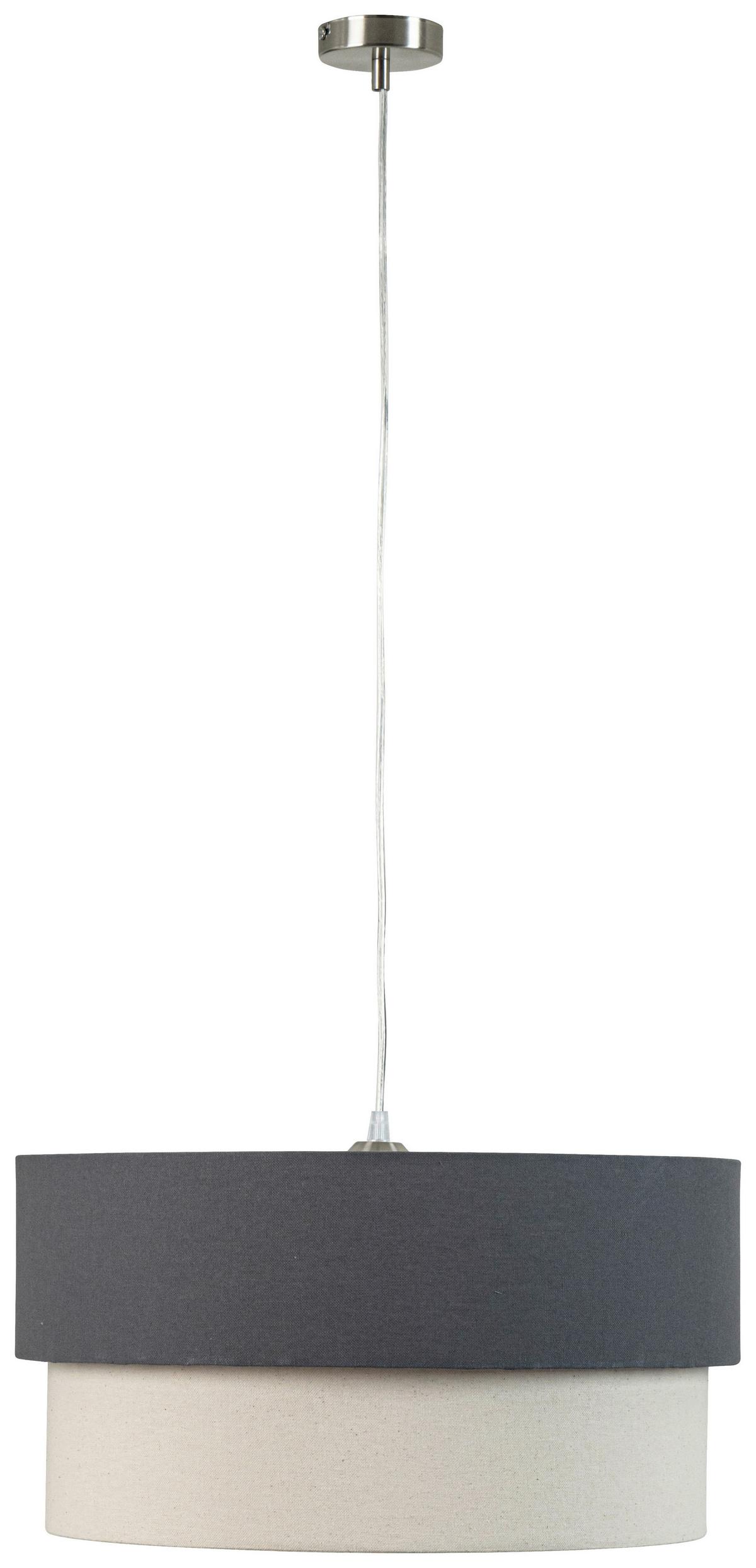 LAMPA WISZĄCA GINA - antracytowy/kolor naturalny, Design, tworzywo sztuczne/metal (45/120cm) - Novel