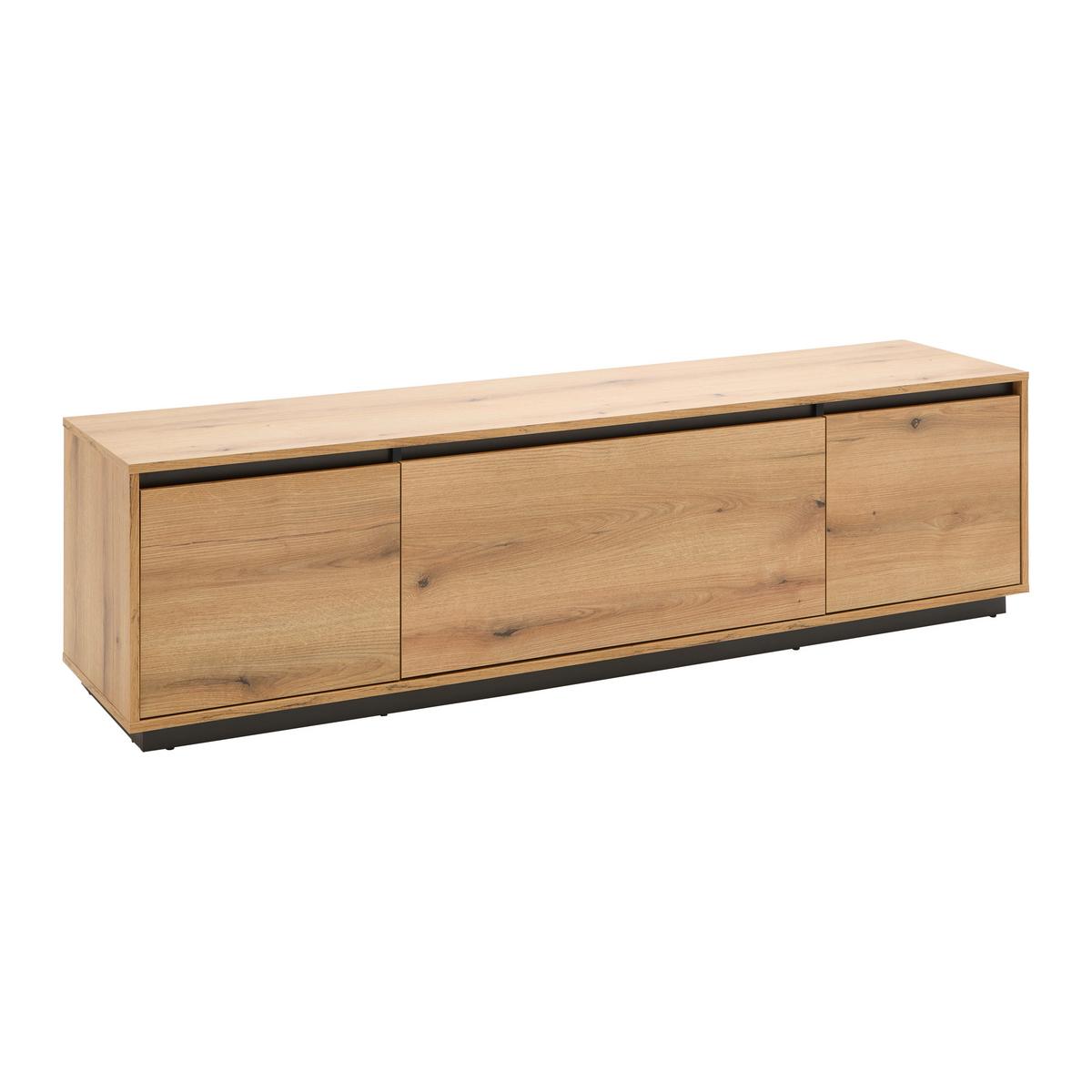 Tv Komoda Puro - boje hrasta/crna, Moderno, drvni materijal (180/48/42cm) - Modern Living