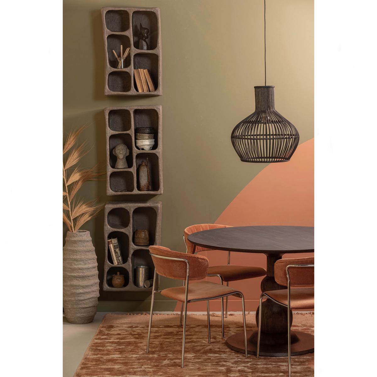 Wandregal Clay Grau - Grau, Design, Papier (45/70/23cm) - Livetastic