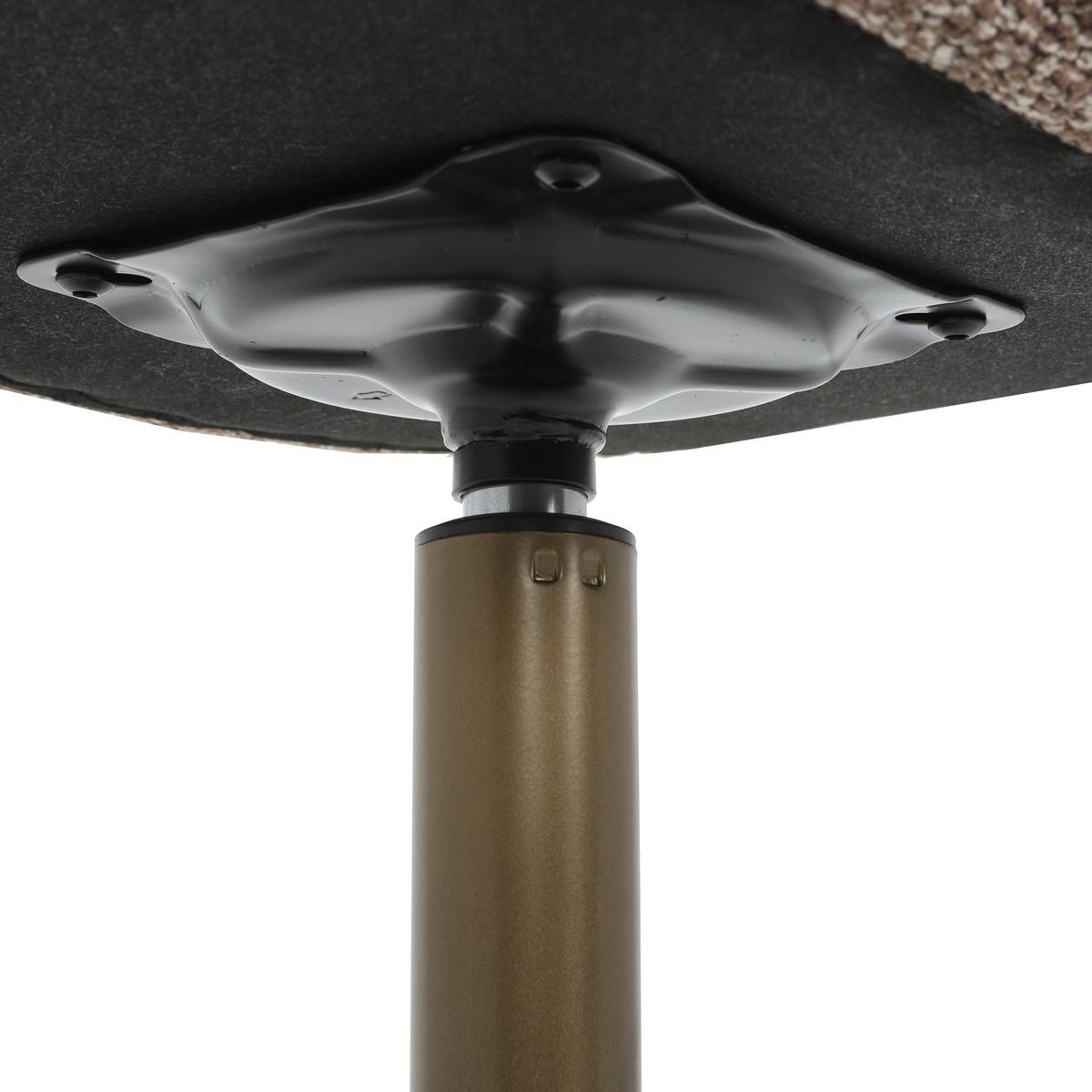 Tabure Alba - brončane boje/smeđa, Moderno, metal/tekstil (46/36/36cm) - Mömax